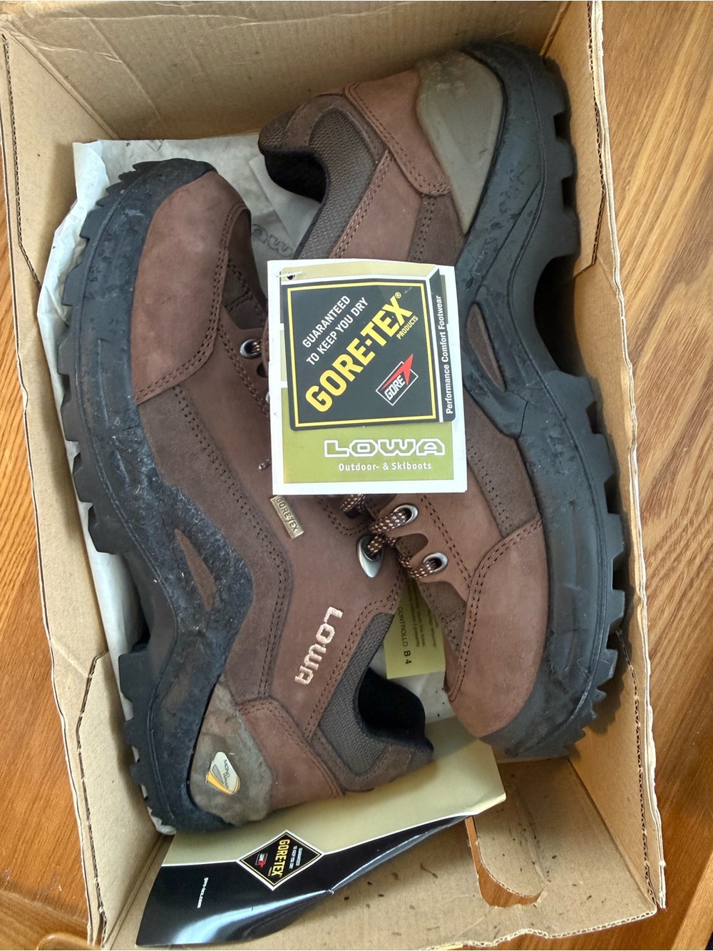 Lowa Brown and Black Gore-Tex Men’s Hiking Boots